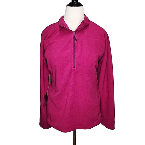 Eddie Bauer Women Size XXL Red 1/4 Zip Fleece Long Sleeve Sweatshirt EUC - Picture 1 of 7